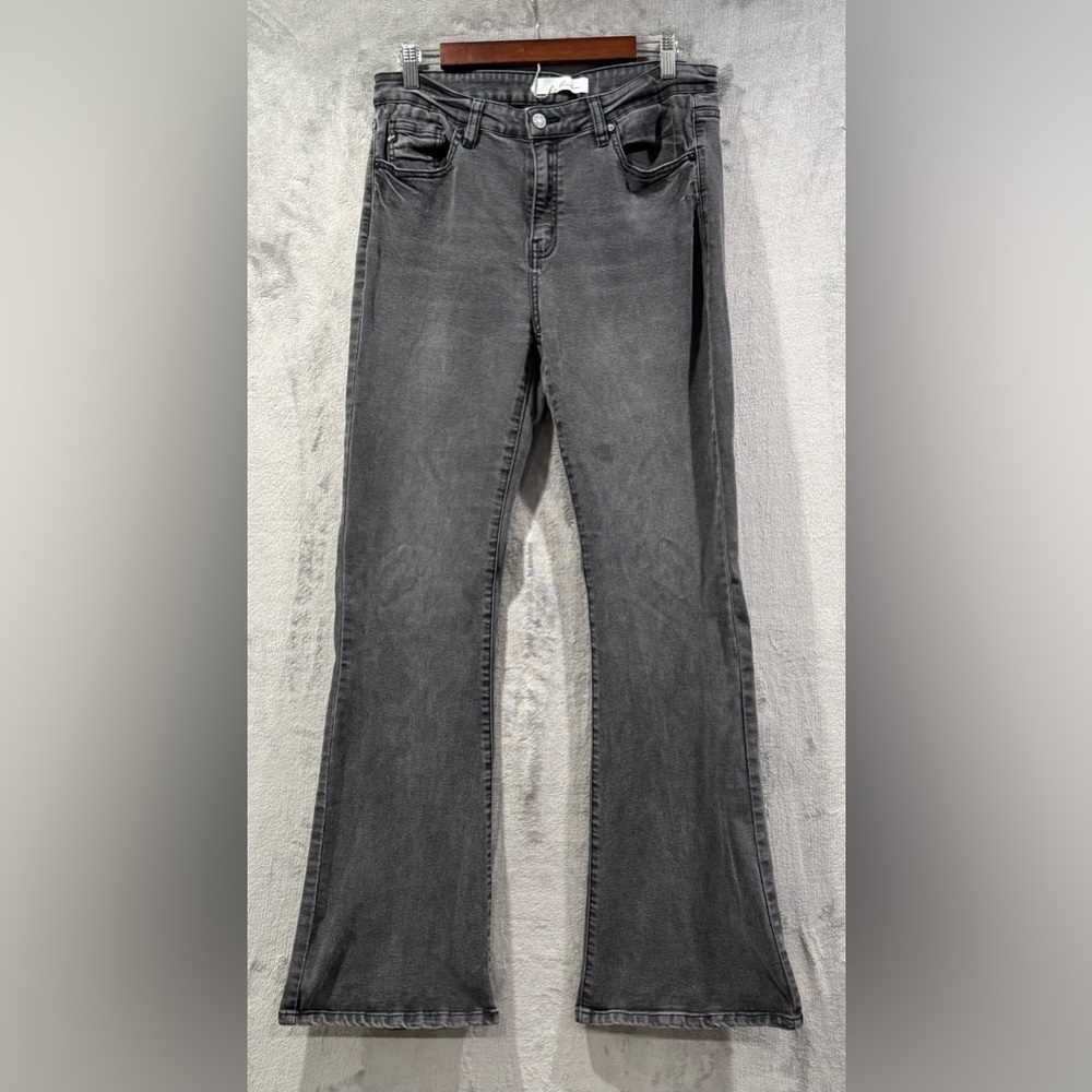 KanCan Jeans Womens 15/31 Gray‎ Bootcut Stretch Medium Wash Preppy City Casual